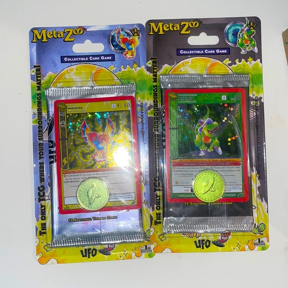 Meta Zoo cards. 2 different cards. Wakínyan 12 cards. Mini T-Rex 12 cards. - Picture 1 of 4
